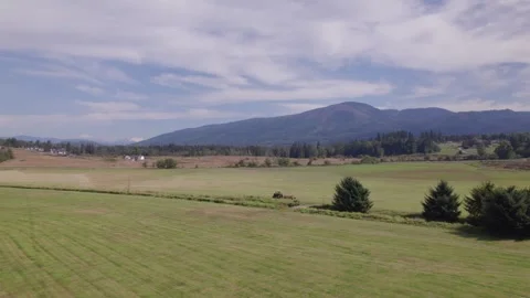 Tractor parked in a field Stock Footage 251768849