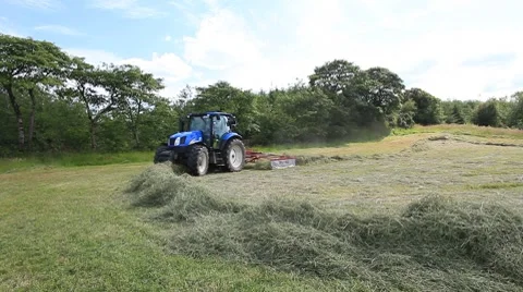 Tractor passing the camera Stock Footage 7903592