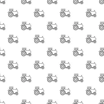 Tractor pattern seamless Illustrazione stock