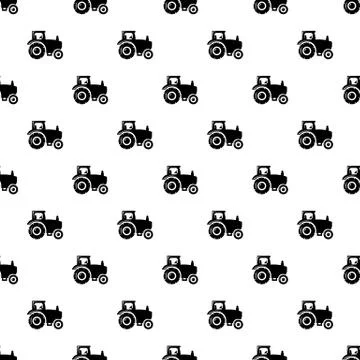 Tractor pattern seamless Illustrazione stock