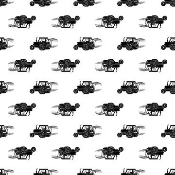 Tractor pattern seamless vector Illustrazione stock