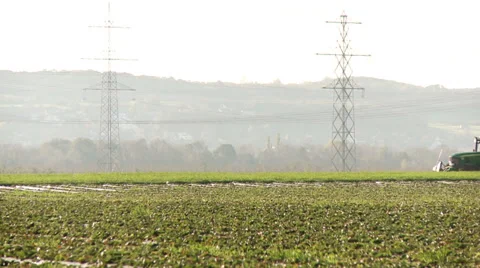 Tractor with plough Video stock 32845732