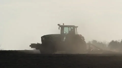 Tractor Ploughing Stock Footage 36001643