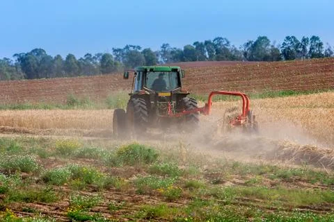 Tractor plow the soil. Foto stock