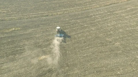 Tractor Plowing 2 Stock Footage 105747931