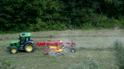 A tractor plowing a field 1 Stock Footage 41336479