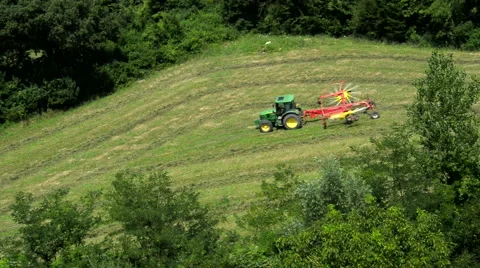 A tractor plowing a field 2 Stock Footage 41336716