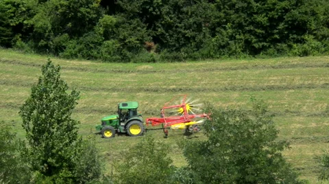 A tractor plowing a field 4 Stock Footage 41336664
