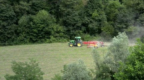 A tractor plowing a field Stock Footage 41336195