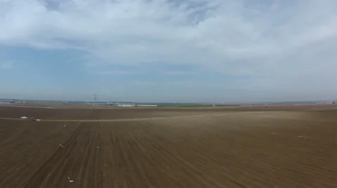 Tractor plowing a field Stock Footage 46551977