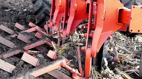 Tractor plowing field Stock Footage 48846482