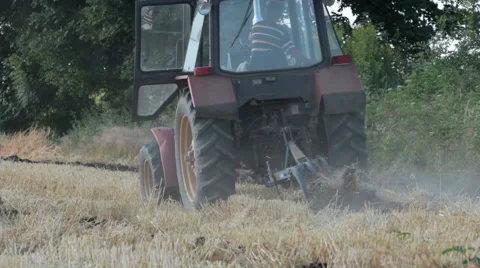 Тractor plowing field 動画素材 52127956