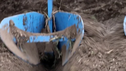 Tractor Plowing The Field Stock Footage 83396054