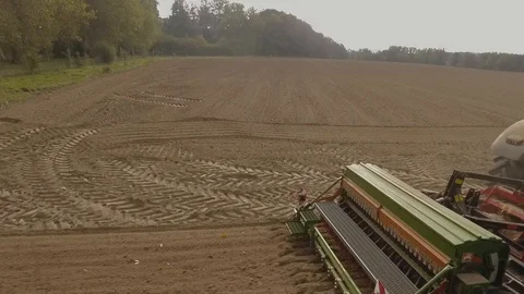 Tractor plowing Stock Footage 100329878