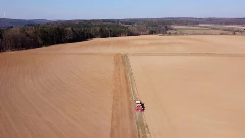 Tractor plows the fields Stock Footage 172377333