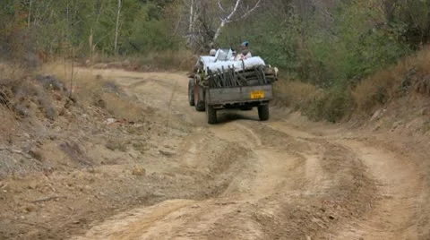 Tractor polluting Stock Footage 8929273