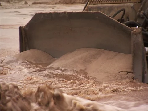 Tractor pushing hard Stock Footage 2328937