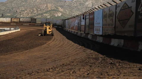 Tractor on race track2 HD Stock Footage 7009162