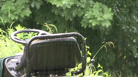Tractor In The Rain 01 Stock Footage 307866