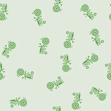 Tractor redneck glyph seamless pattern 스톡 일러스트