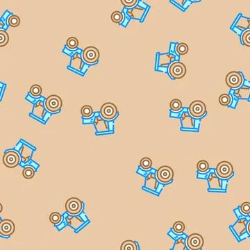 Tractor redneck vector seamless pattern Illustrazione stock