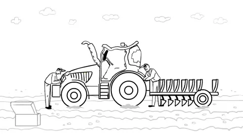 Tractor repair 4K Stock Footage 169254237