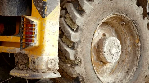 The tractor is reversing on the working platform Stock Footage 142496255