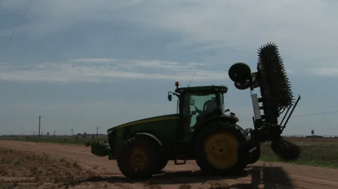 Tractor with scratcher 6 Stock Footage 38946145