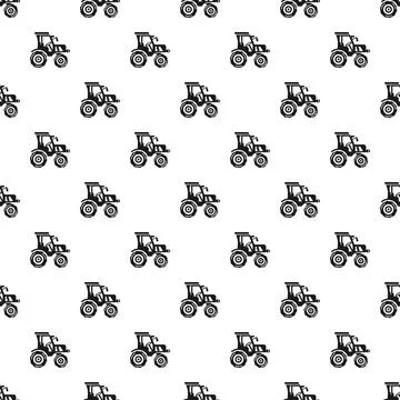 Tractor seamless pattern for agriculture and farming design Stock Illustration