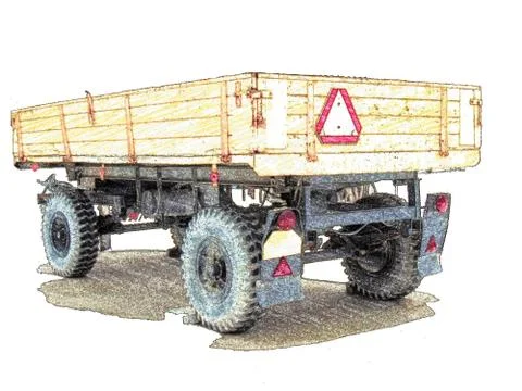 Tractor siding isolated Stock Illustration