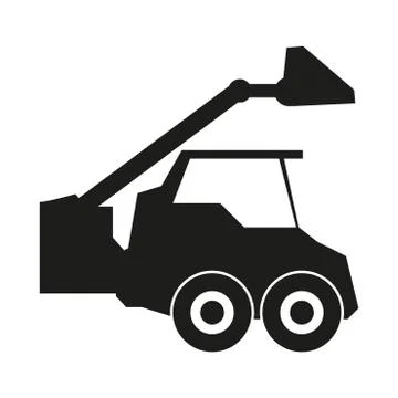 Tractor sign illustration. Vector. Black icon on white background Stock Illustration