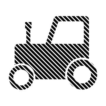 Tractor sign on white. Stock Illustration