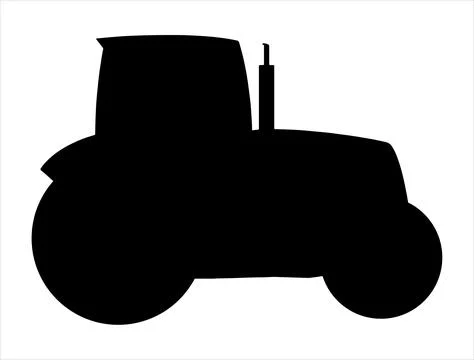 TRACTOR SILHOUETTE VECTOR ART Stock Illustration