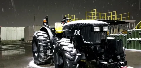 TRACTOR IN THE SNOW Stock Footage 150692473