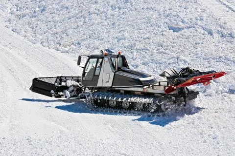Tractor for snow preparation Foto stock