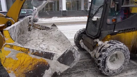 Tractor snow removal Stock Footage 227122663