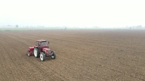 Tractor Sowing on a Field #7 Stock Footage 145959753