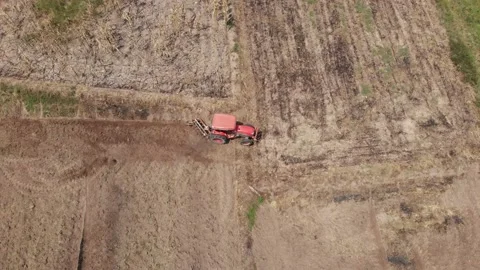 Tractor sowing soil Stock Footage 151249871