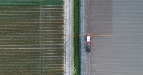 Tractor spraying weedkillers 库存影片 149266905