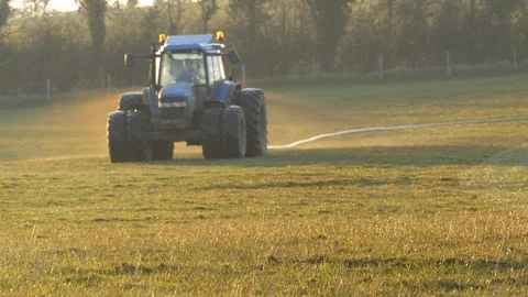 Tractor Spring Farm Work County Fermanagh Northern Ireland Stock-Footage 99206859
