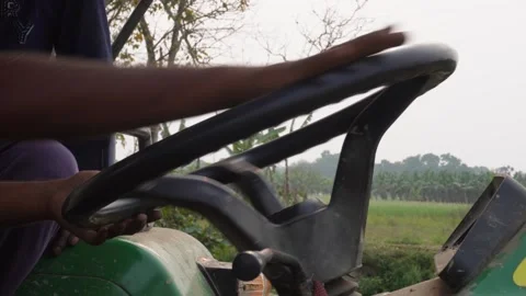 Tractor Steering Wheel Stock Footage 333922521