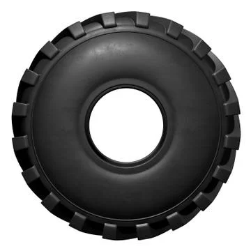 Tractor tire. 3D render Stock-Illustration