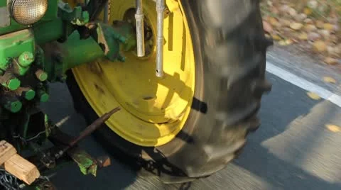 Tractor Tire Stock Footage 8841145