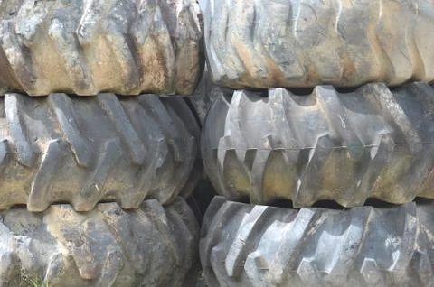 Tractor tires Stock Photos