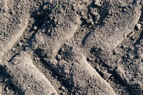 Tractor tracks texture Stock Photos
