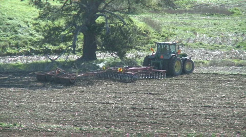 Tractor turns Stock Footage 520548