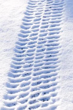 Tractor tyre tracks Foto stock