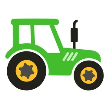 Tractor vector cartoon isolated Stock Illustration