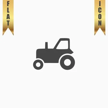 Tractor vector icon Stock Illustration