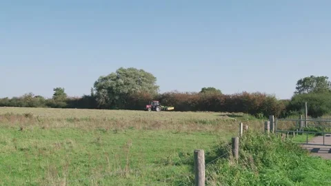 Tractor in veld Vídeo Stock 148329148